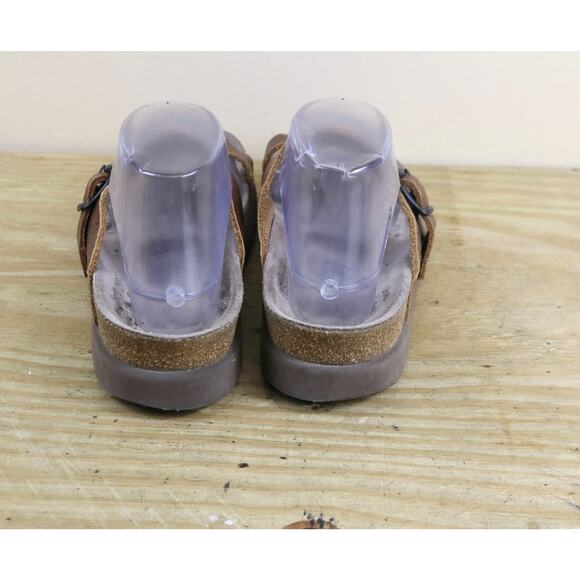 Mephisto Womens Sandals 40 Brown Leather Helen Plus Buckle Slides Slip On Shoes - Picture 3 of 6